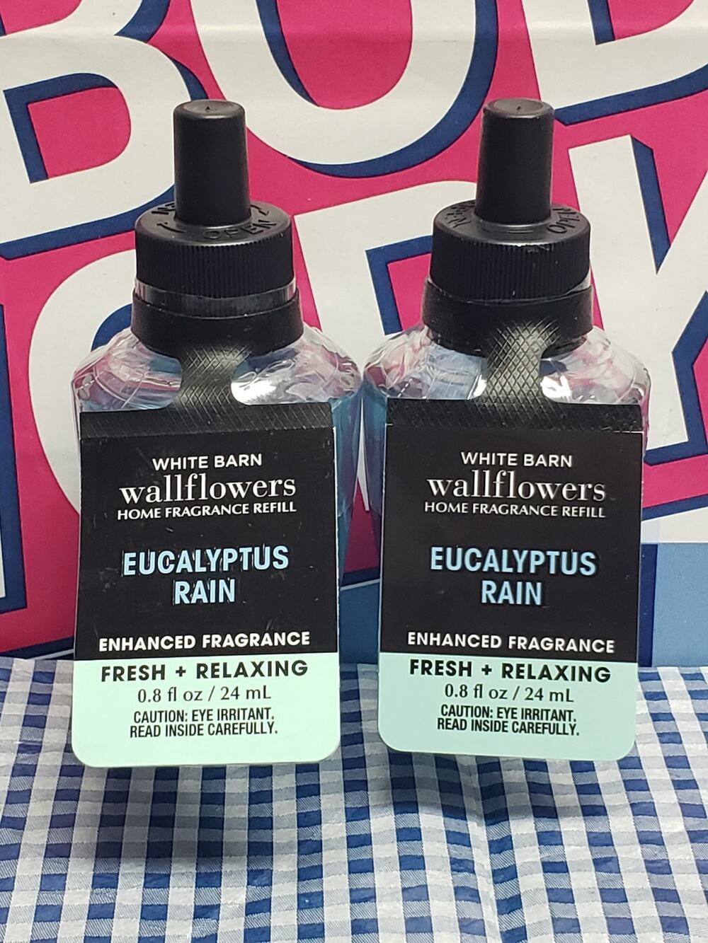 BBW Eucalyptus Rain FRESH & RELAXING Fragrance Wallflower 2 Refills